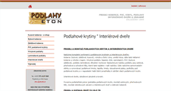 Desktop Screenshot of podlahyeton.cz
